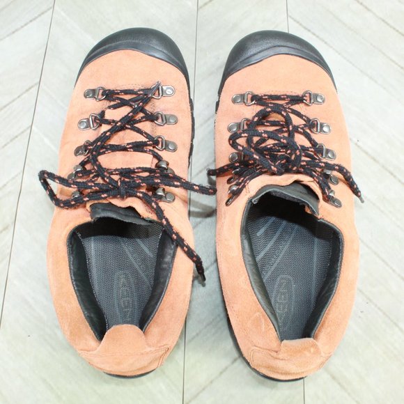 KEEN Orange Leather Suede Low Top Outdoor Walking Shoes Size US 10 - Picture 6 of 9